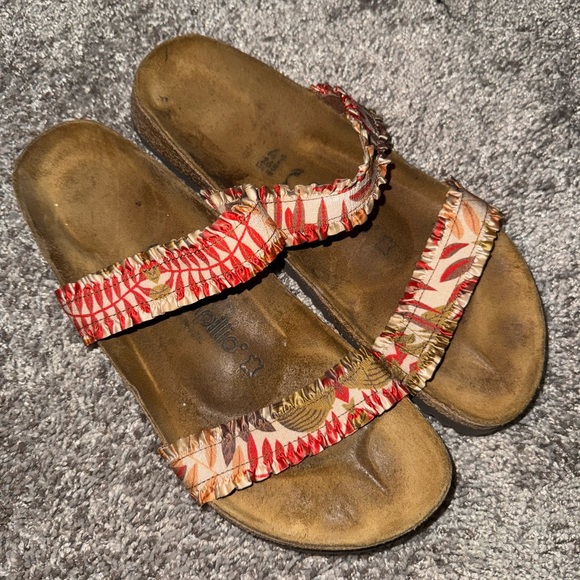 Birkenstock Papillio Curaçao Stretch Flower Frill Sandals - Picture 1 of 5